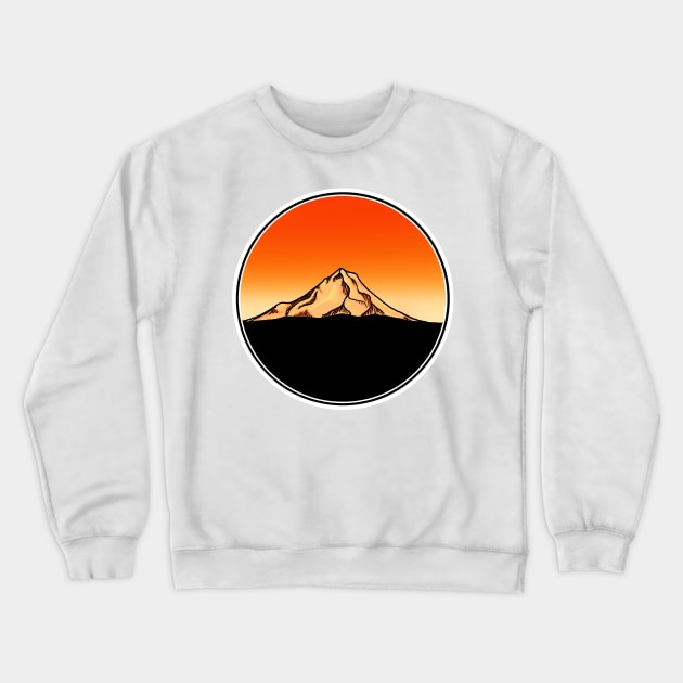 Mt. Hood Sunset Crewneck Sweatshirt by FernheartDesign